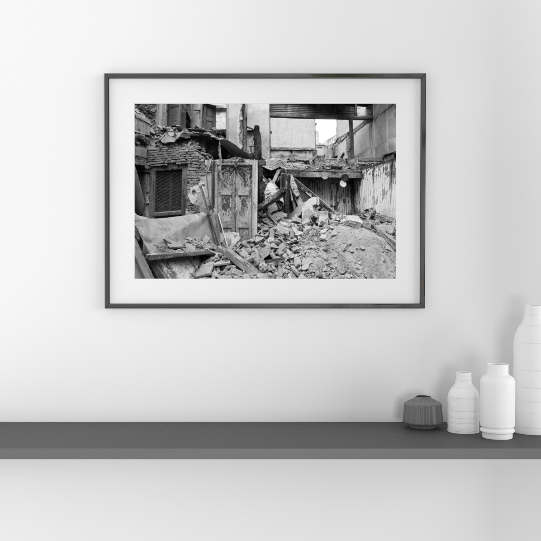 Fading Structures (Undefined Series) - 24x16 Inch Framed Print